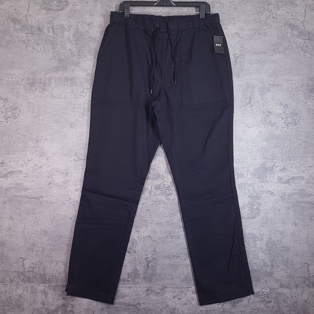 HUF Worldwide Surplus Easy Pants Mens Size XL Black Skate